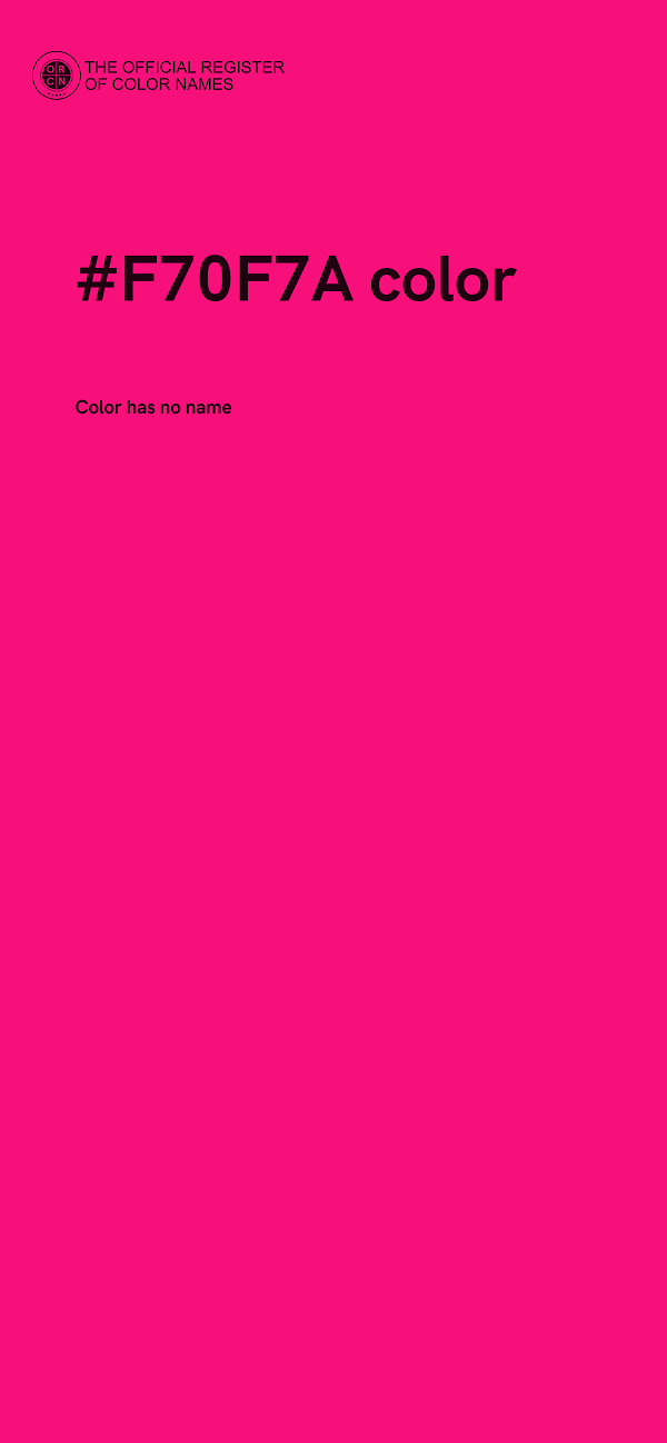 #F70F7A color image