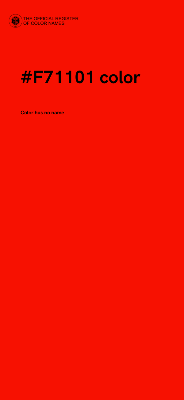 #F71101 color image