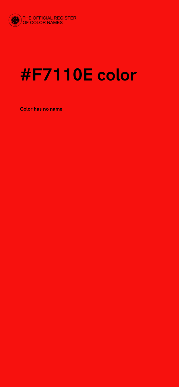 #F7110E color image