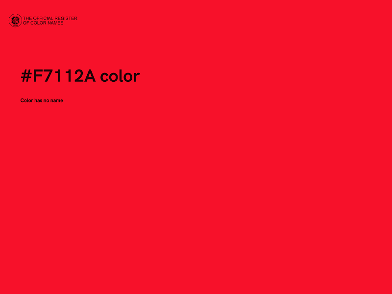 #F7112A color image