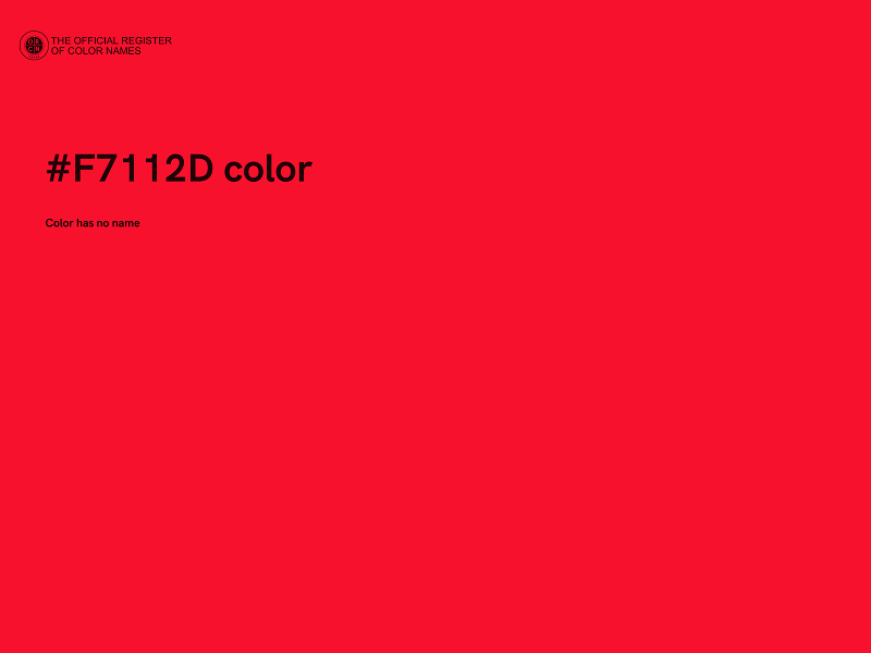 #F7112D color image