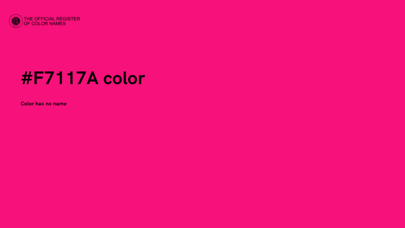 #F7117A color image