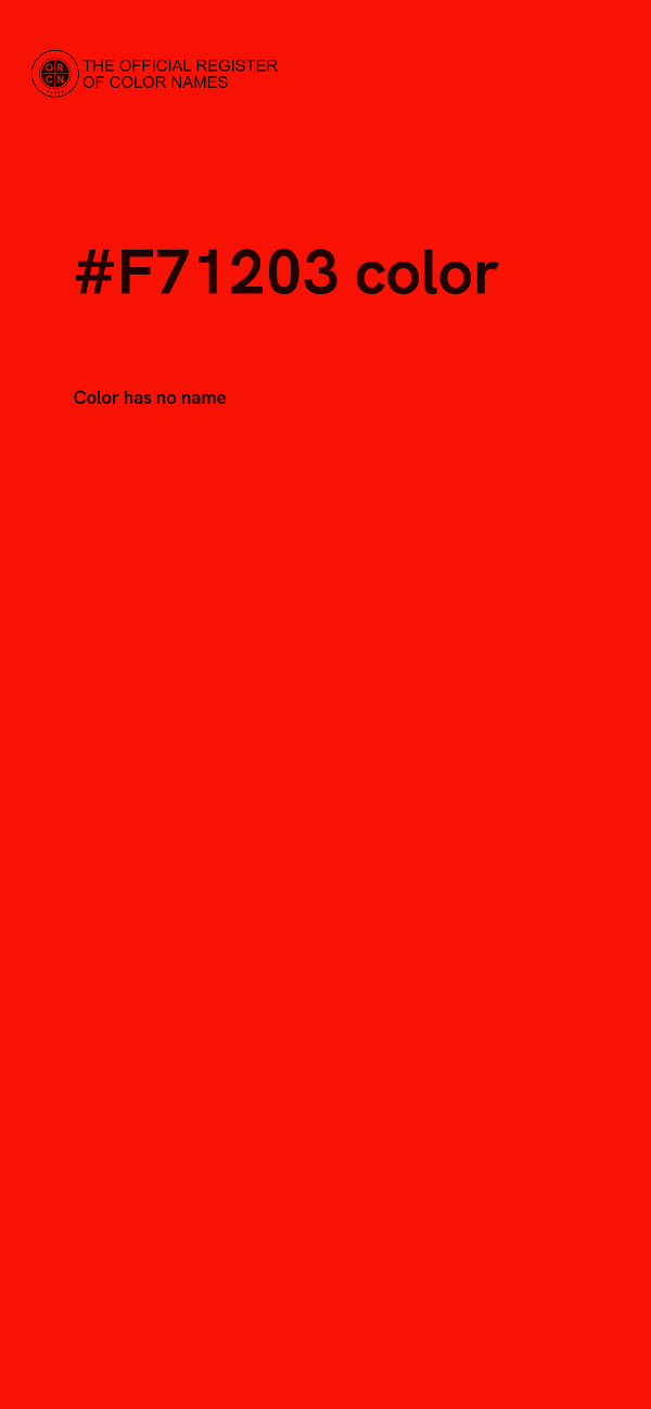#F71203 color image