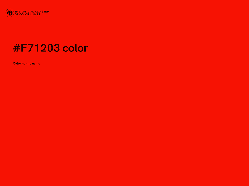 #F71203 color image