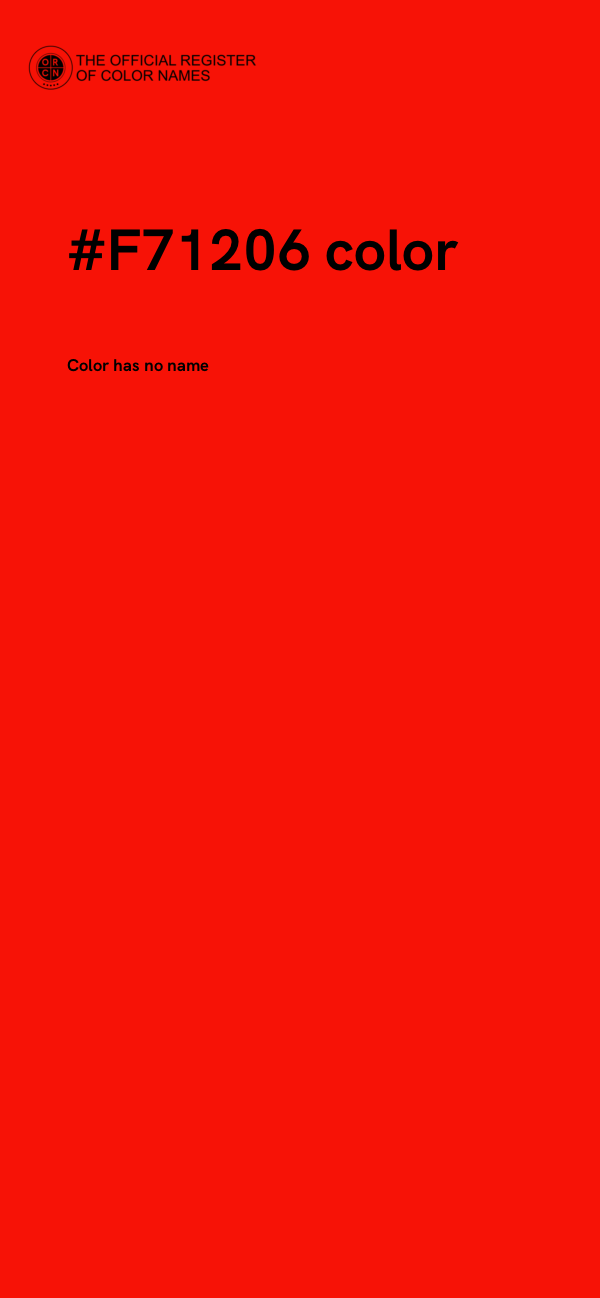#F71206 color image