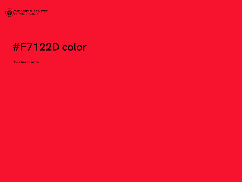 #F7122D color image