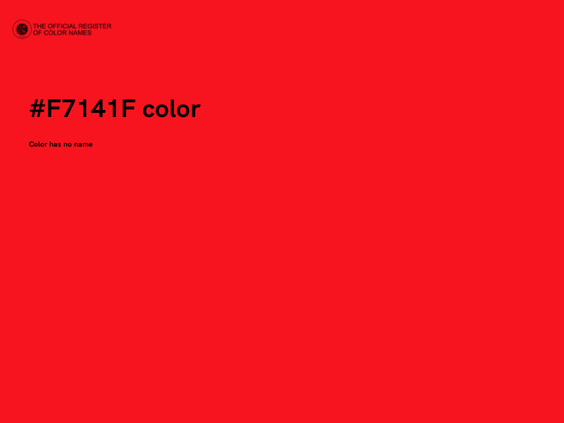 #F7141F color image
