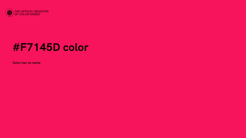 #F7145D color image