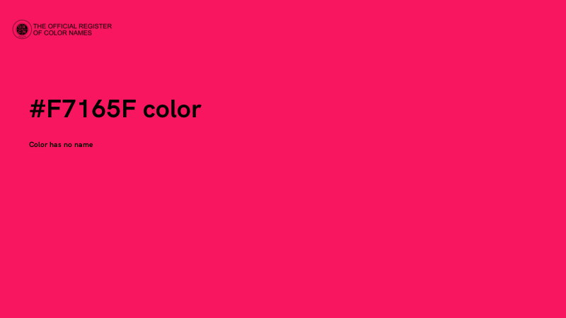 #F7165F color image