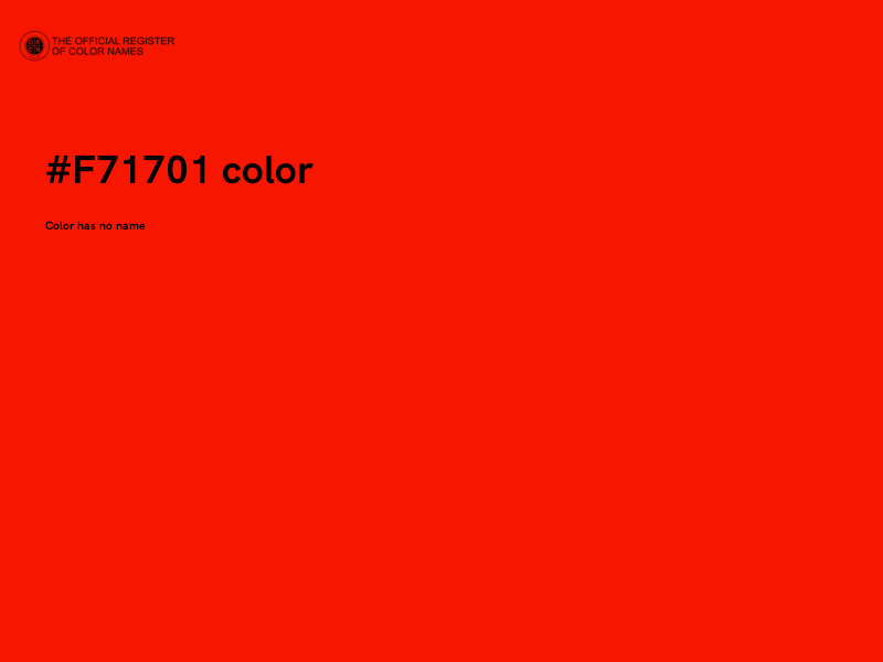 #F71701 color image