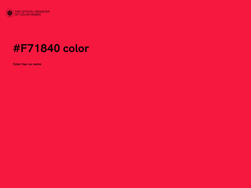 #F71840 color image