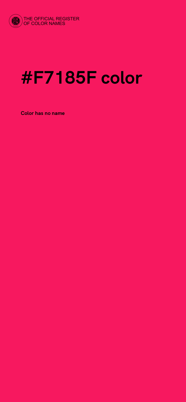 #F7185F color image
