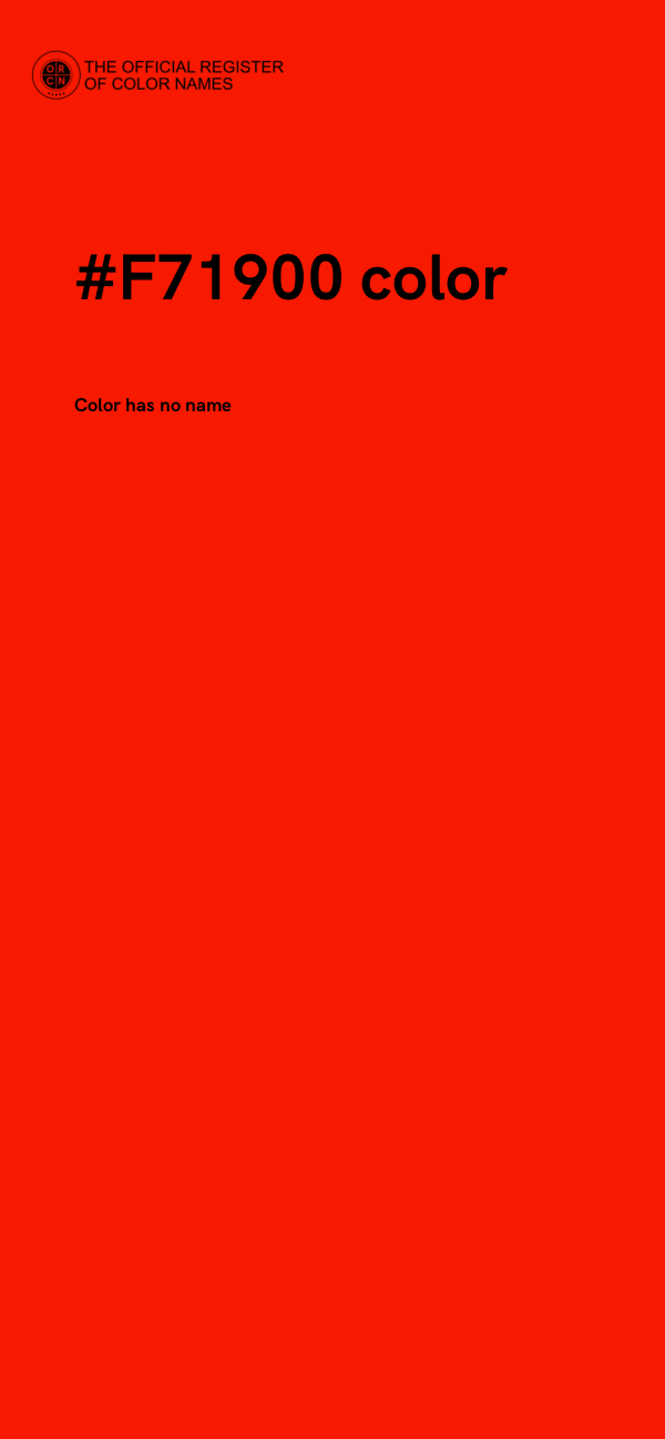 #F71900 color image
