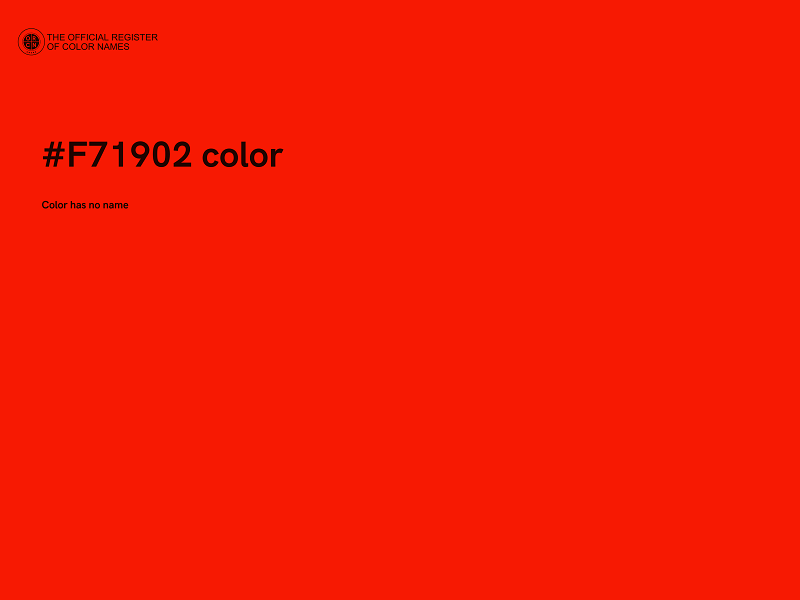 #F71902 color image