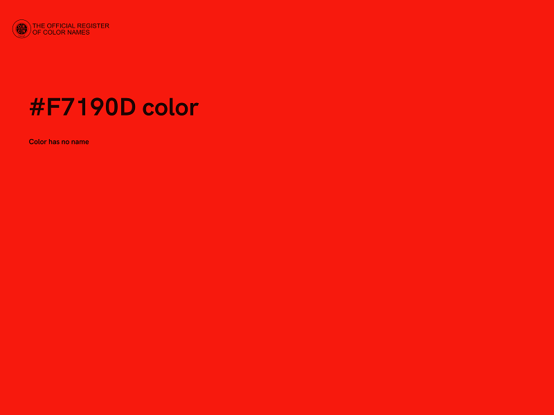 #F7190D color image