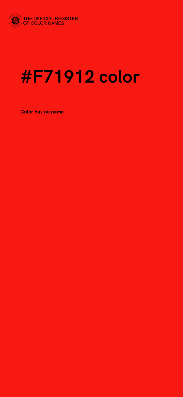#F71912 color image