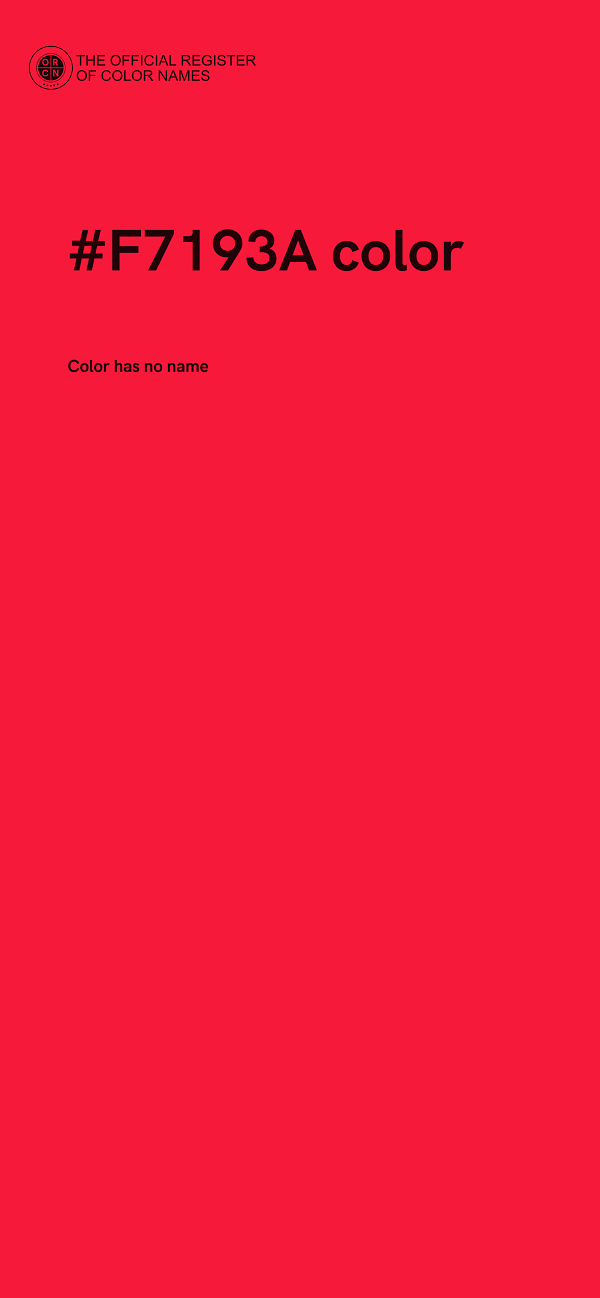 #F7193A color image