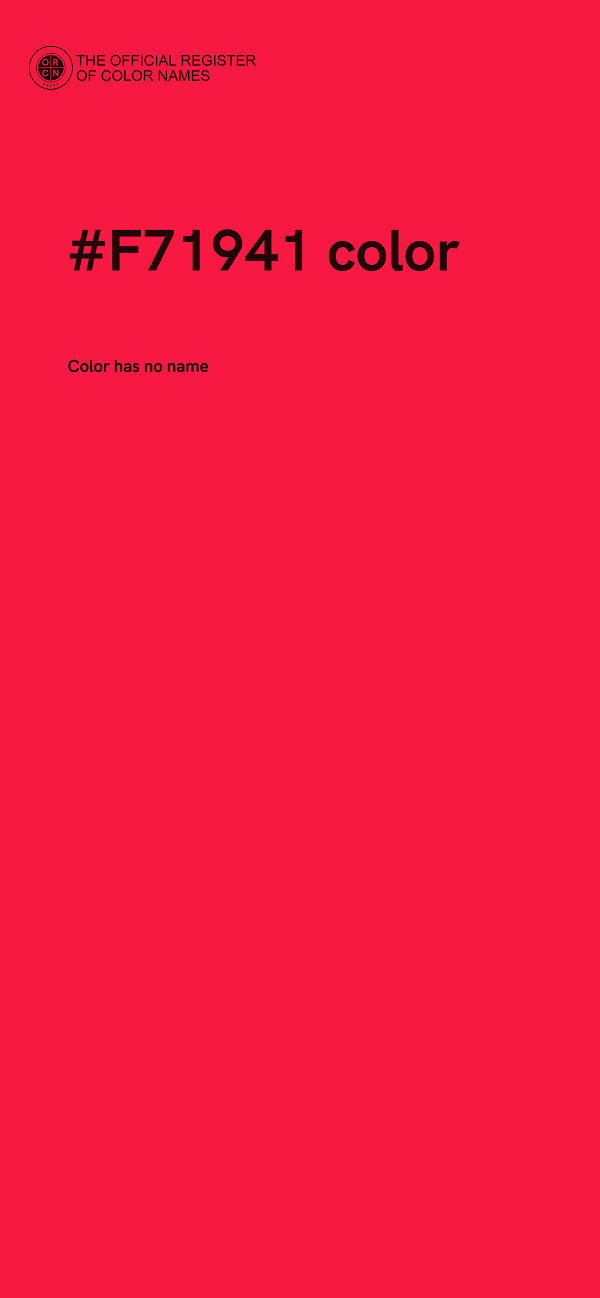 #F71941 color image