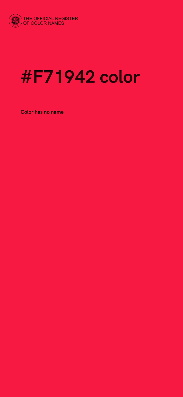 #F71942 color image