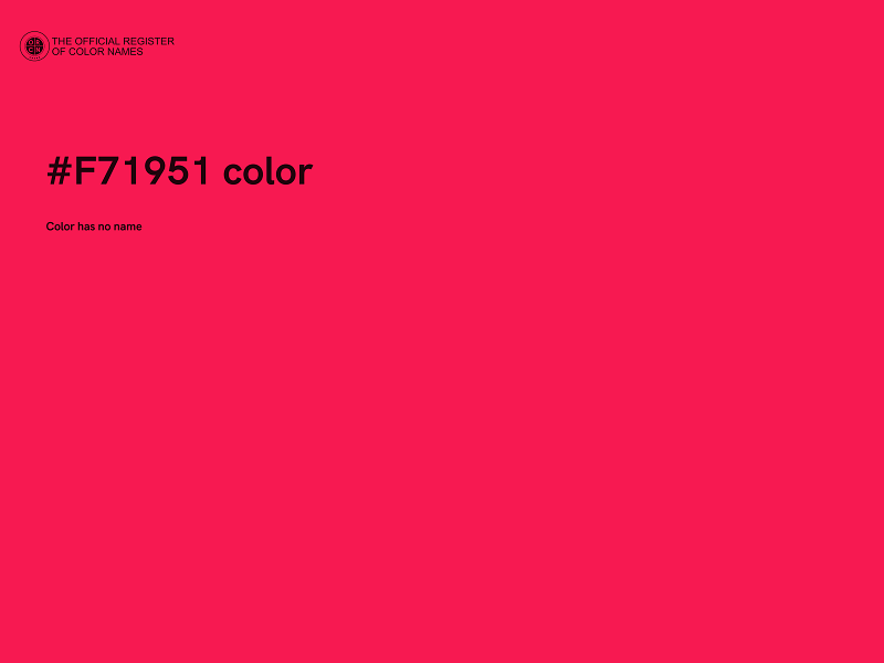 #F71951 color image