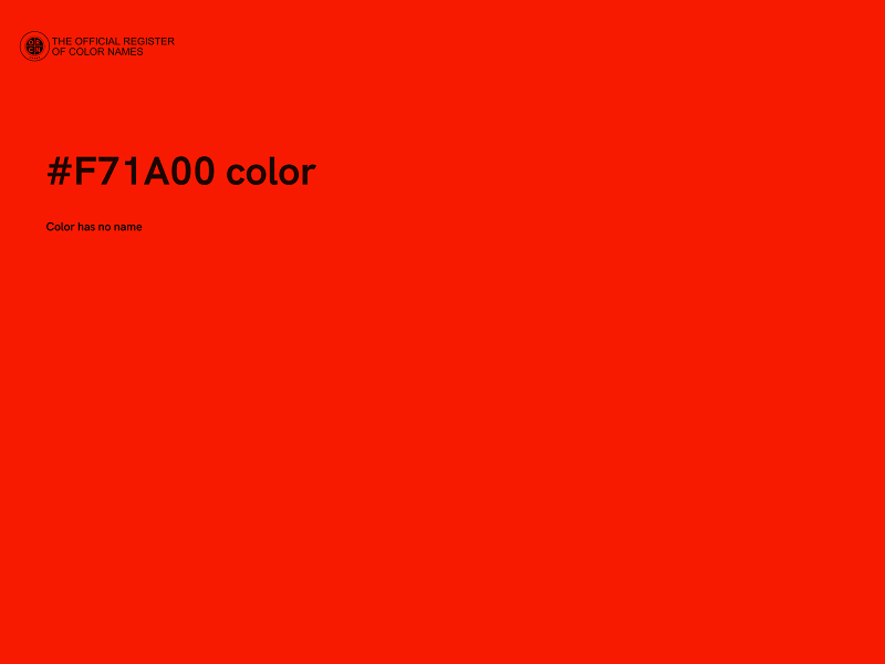 #F71A00 color image