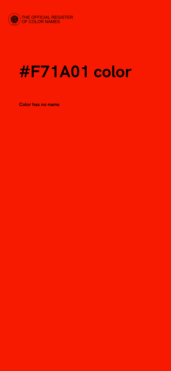 #F71A01 color image