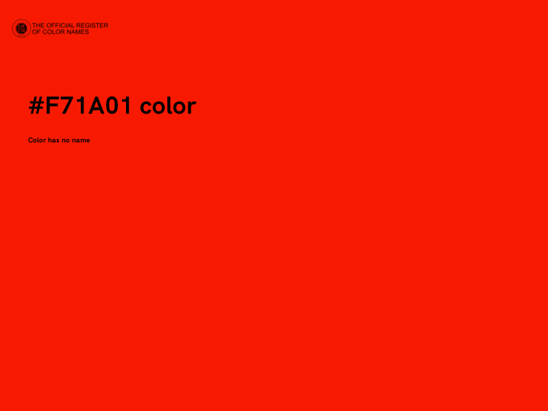 #F71A01 color image