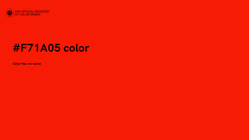 #F71A05 color image