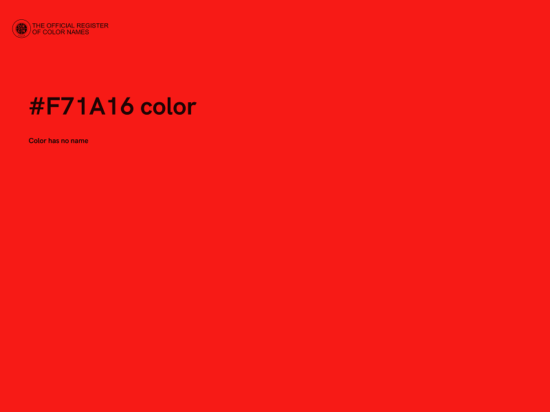 #F71A16 color image