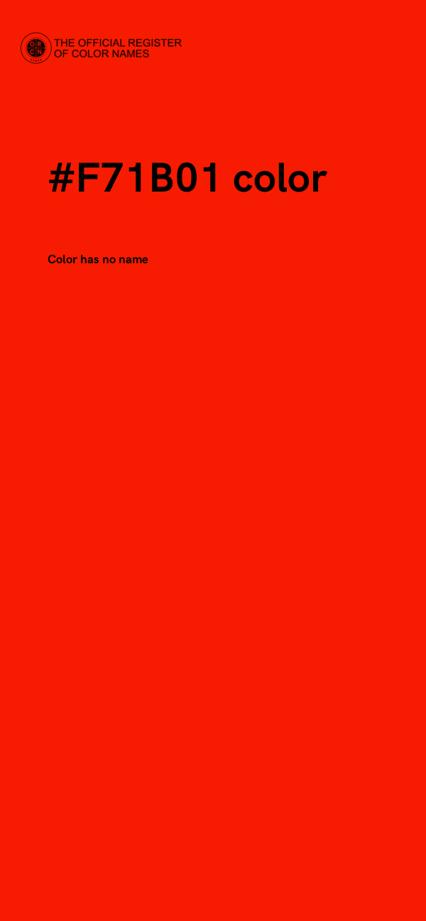 #F71B01 color image