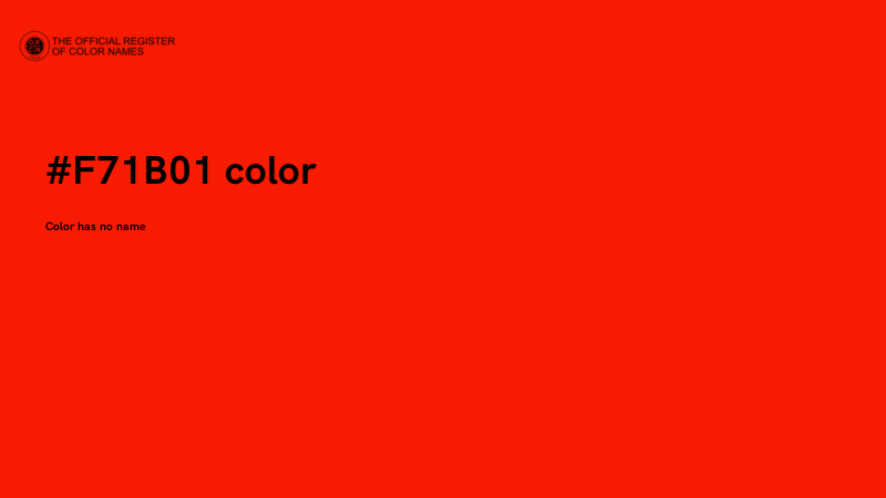 #F71B01 color image