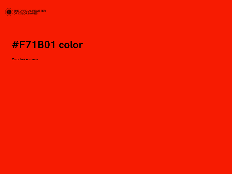 #F71B01 color image