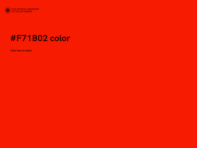 #F71B02 color image