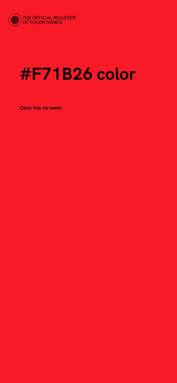 #F71B26 color image