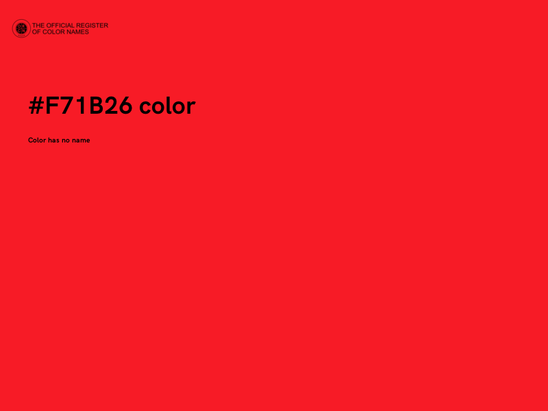 #F71B26 color image