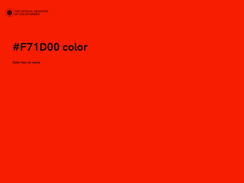 #F71D00 color image