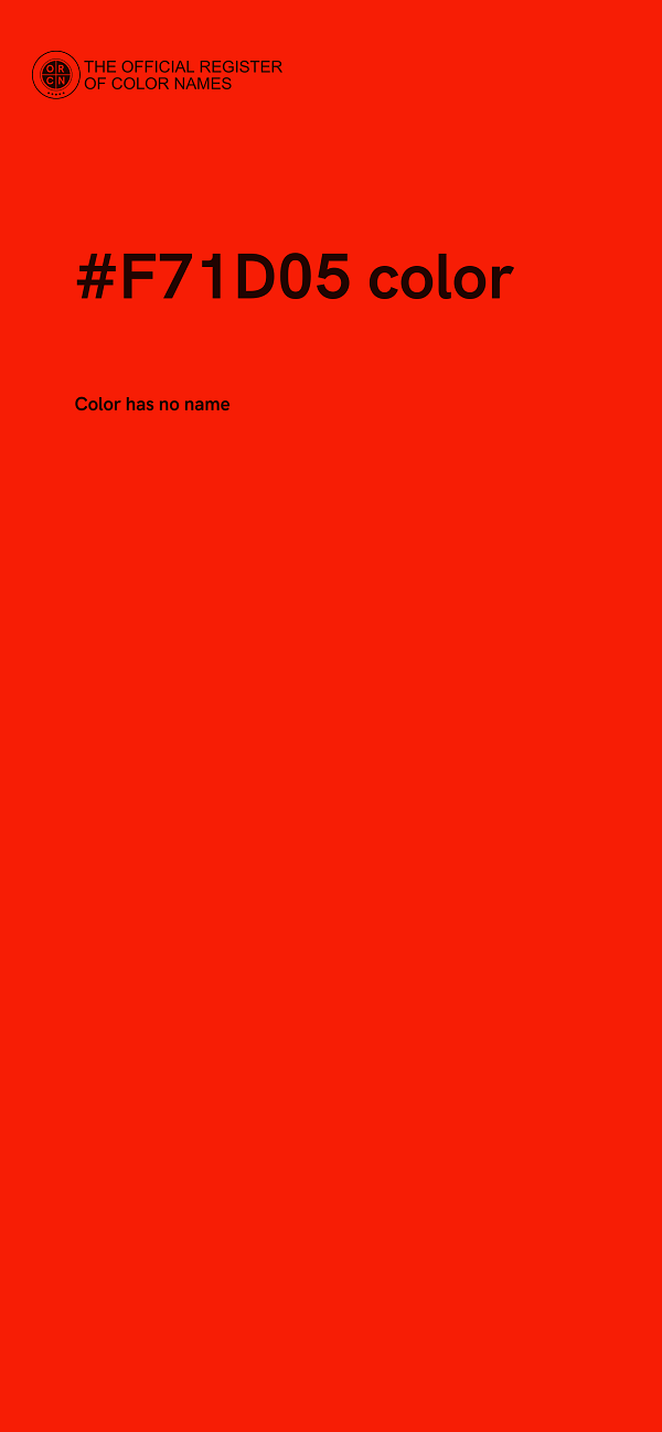 #F71D05 color image