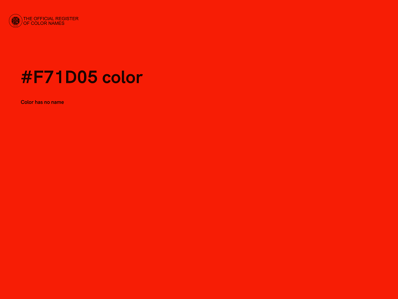 #F71D05 color image