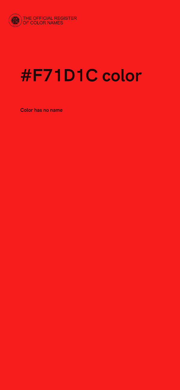 #F71D1C color image