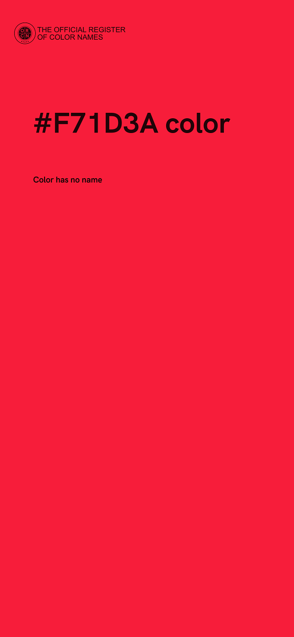 #F71D3A color image