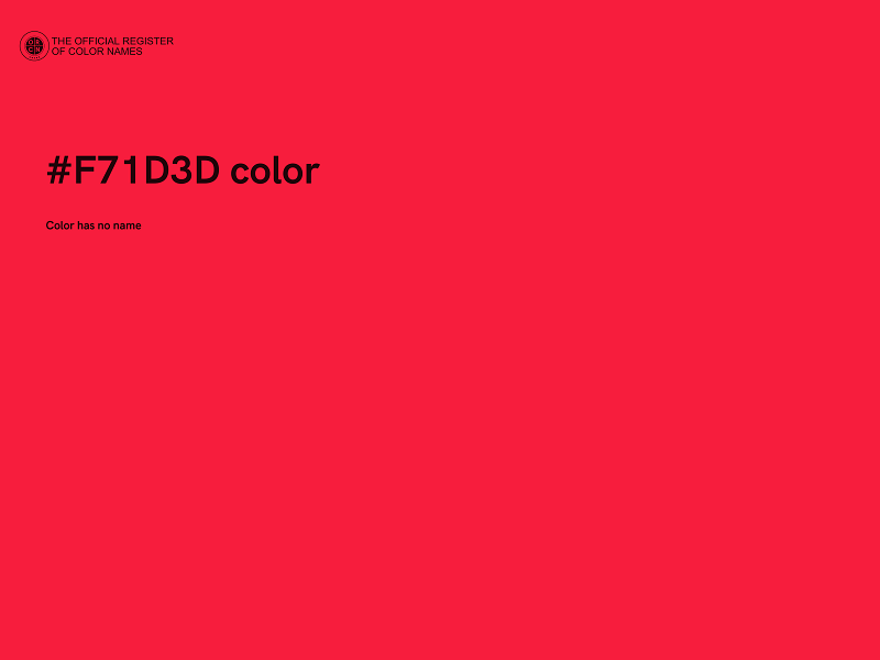 #F71D3D color image