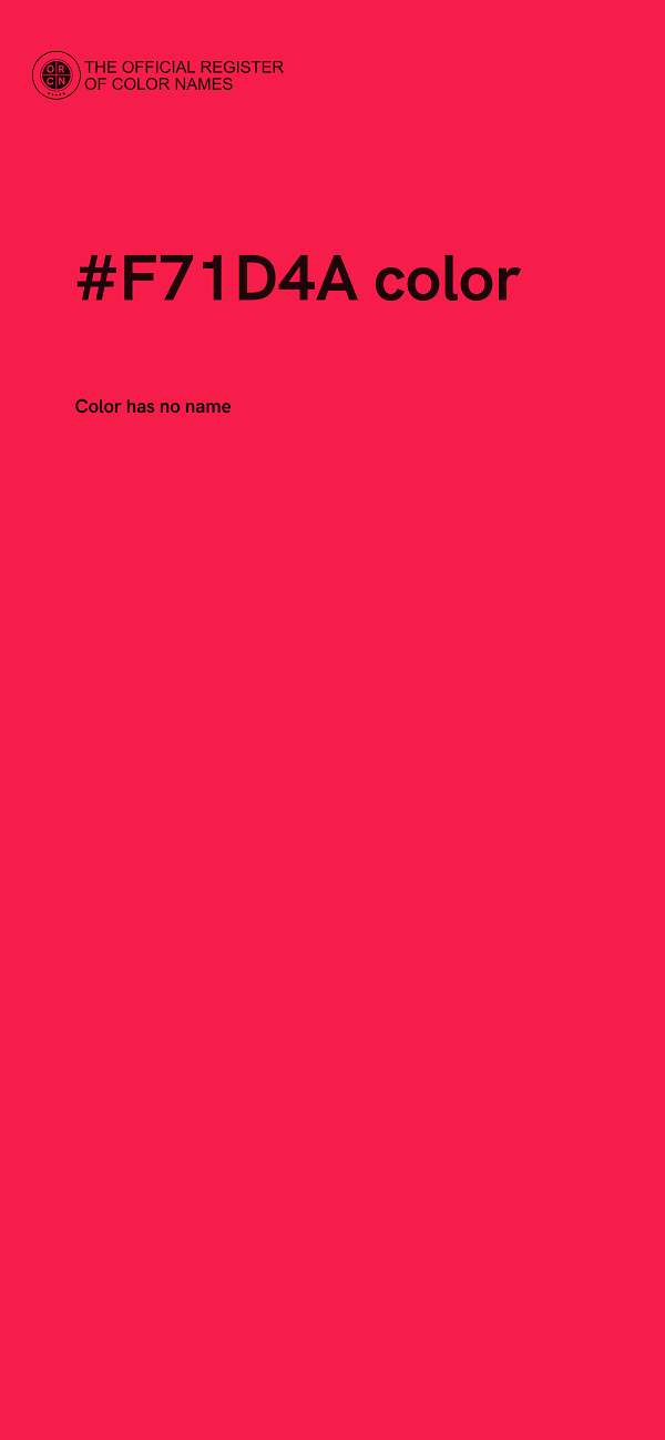 #F71D4A color image