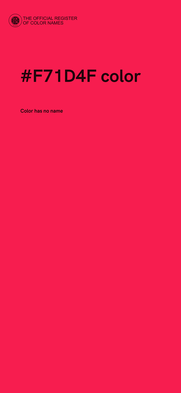 #F71D4F color image