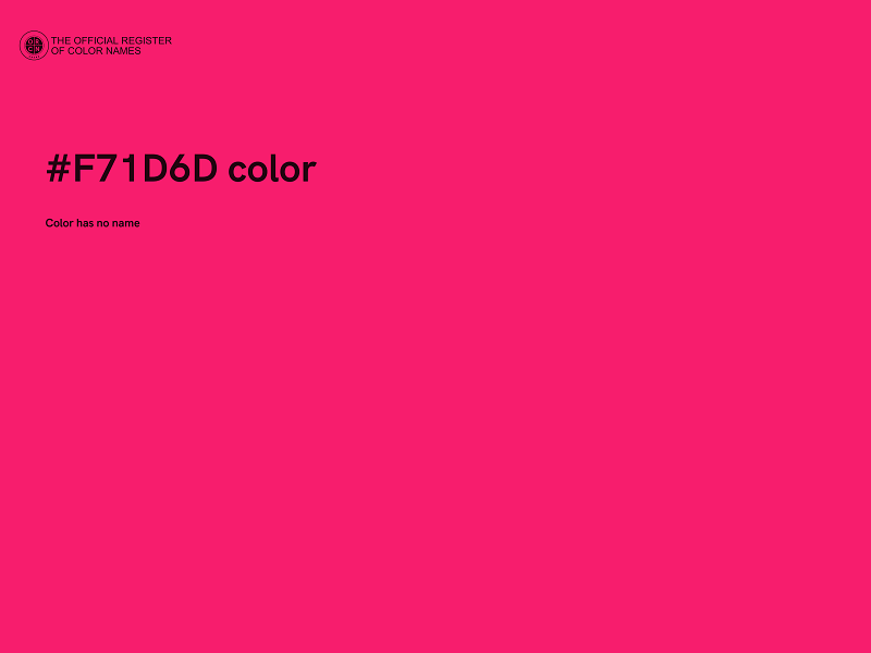 #F71D6D color image