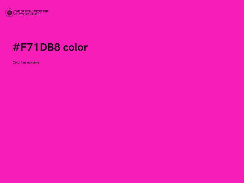 #F71DB8 color image