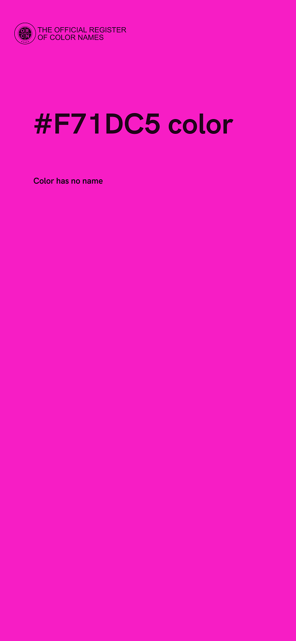 #F71DC5 color image