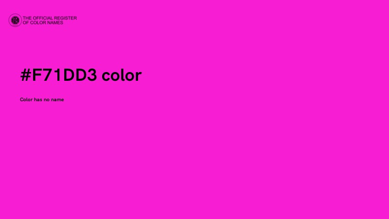 #F71DD3 color image
