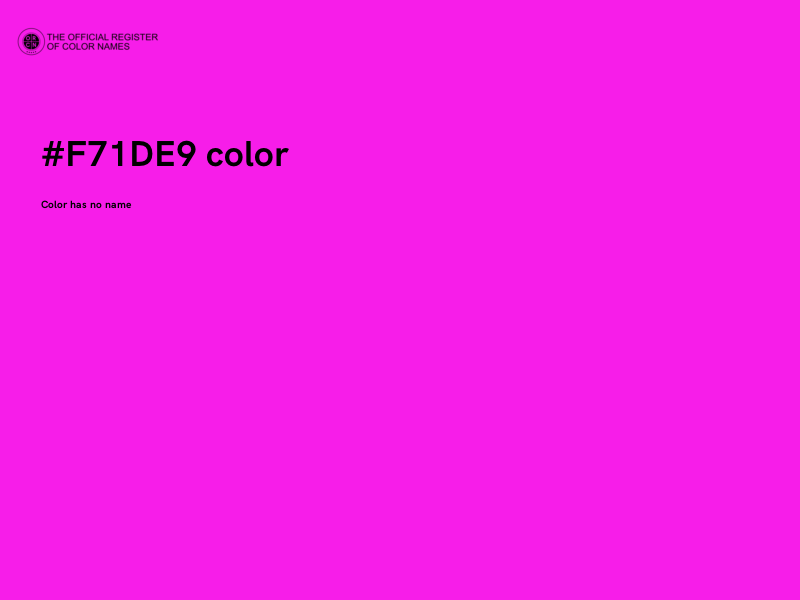#F71DE9 color image