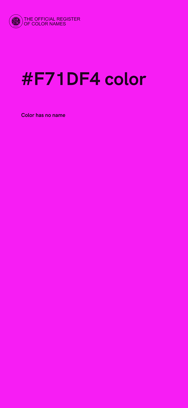 #F71DF4 color image