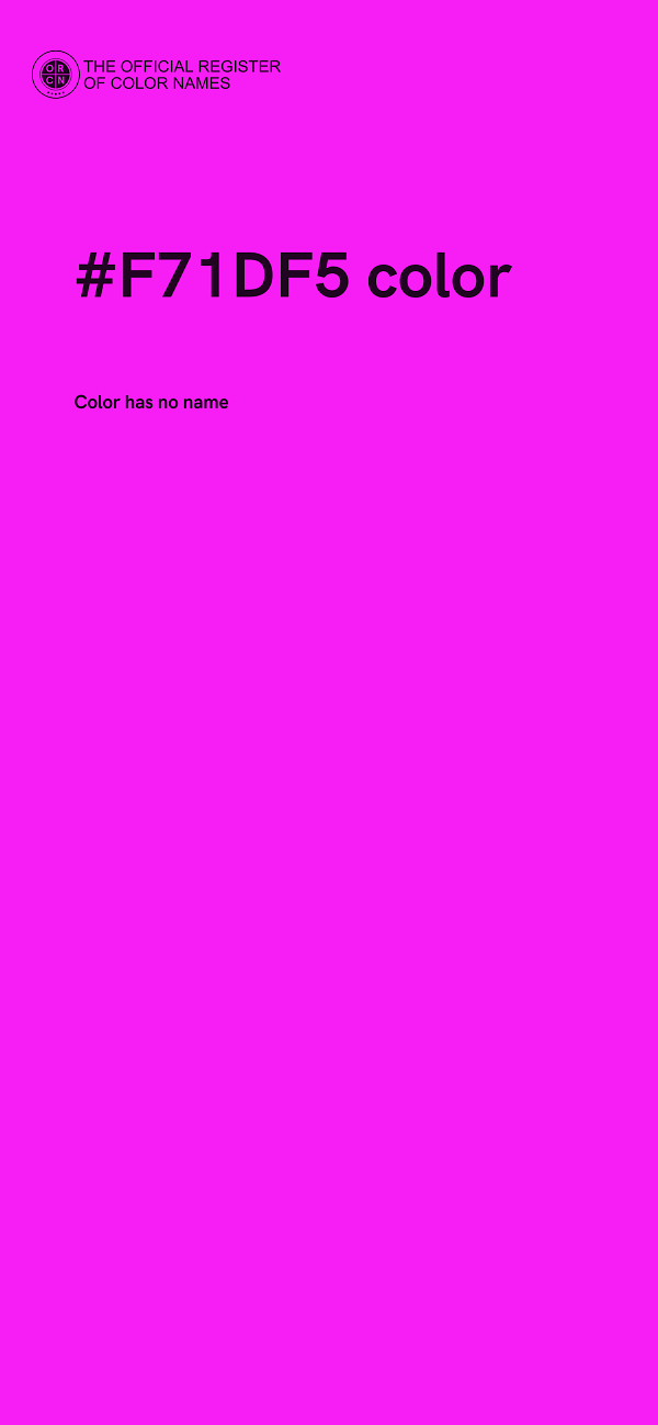 #F71DF5 color image